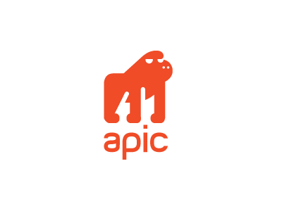 Apic Dribbble animal logos ape gorilla monkey