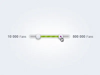 Fans Range Slider design range slider ui