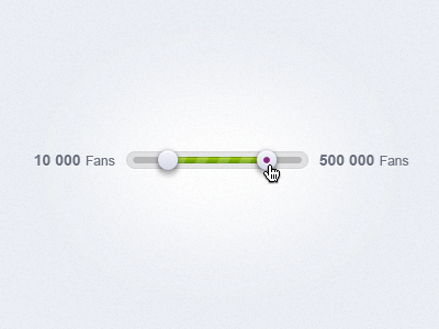 Fans Range Slider design range slider ui