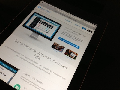 launch Cloud website cloud design device ipad responsive website