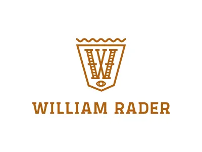 William Rader crest custom initial logo magician monogram seal w