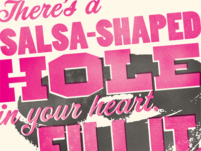 2013 - Salsa Showdown flyer food pink salsa type