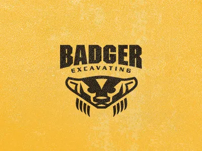 Badger Excavating agressive badger construction design dig equipment excavating graphic icon logo power powerful strong