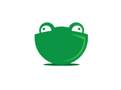 Unused Frog animal frog green logo mark