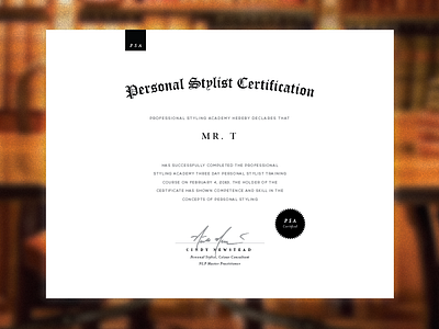 PSA Certificate black certificate certification fashion minimal style white white space white space whitespace