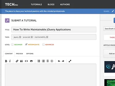 Submit A Tutorial community form tutorial ui ux website