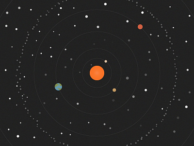 Four Planets solar system space