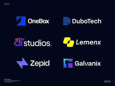 Logofolio #1 - Tech, Futuristic, Minimalist Logo collection branding design graphic design icon illustration logo typography ui ux vector