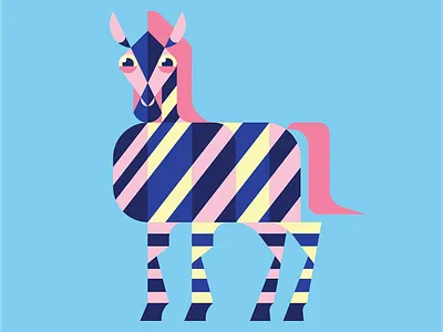 Zebra 2d art africa branding design geometric graphic horse icon illustration illustrator logo stripes zebra zoo