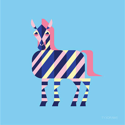 Zebra 2d art africa branding design geometric graphic horse icon illustration illustrator logo stripes zebra zoo