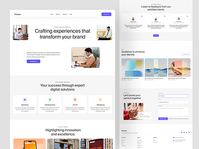 Innova Digital Agency agency landing page agency ui design company creative agency creative direction design digital agency landing page portfolio ui web web design webdesign website