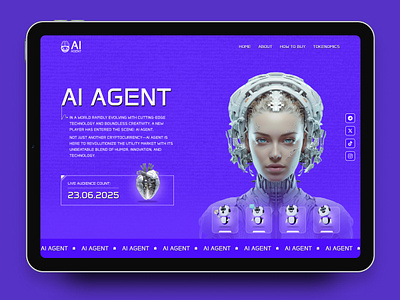 AI Agent Landing Page ai agent ai agent meme ai bot ai landing page ai robot ai robotic technology aı base token elon inu landing page meme meme coin meme token meme ui robotic technology shiba token solana stank token