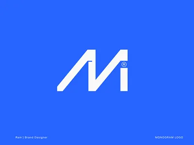 M Lettermark - Logo Concept // For Sale abstract logo branding for sale grow growth icon lettering logo m management minimal modern monogram progress ram evercrest sign tech typography unused wordmark