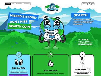 Meme Coin base coin crypto crypto meme doge earth landing page meme meme coin meme coin landing page meme token meme ui meme website pepe presale token token landing page tron uiux web design