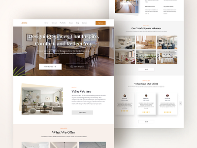 Interior Design Agency Landing Page cleandesign creativeagency design designinspiration figmadesign fresh design interiordesign landingpage minimaldesign modernui portfoliodesign responsivedesign ui uiuxdesign userexperience userinterface webdesign