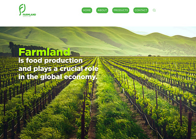 Farmland website design branding ui