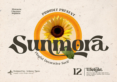 Sunmora - Playful Decorative Serif bold font branding classic font decorative font display font elegant font extra bold family font fashion logo font modern font movie font playful font poster thin font variable font