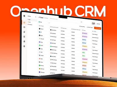 Openhub - CRM Application Case Study crm crm app crm application crm case study crm software crm tool customer engagement customer relationship management data visualizatio management application modern ui product design productivity tools saas saas application saas dashboard saas platform ui ux