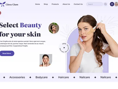 Cosmetic Product Web Layout cosmetic design figma layout product uiux web