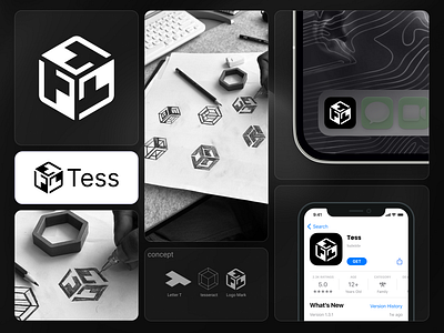 Tess - Logo, Minimalist, Design for an AI-Powered SaaS app logo branding design graphic design identity innovation logo logo design logo process logotype minimalist modern logo saas saasbranding software logo startup logo tech company technology logo vector web3