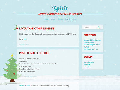 Spirit christmas design holiday illustration theme web website wordpress