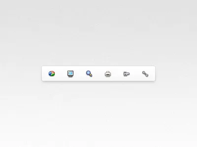 Mini XP Icons chart glass icons magnifying micrometer mini monitor pie printer search spanner windows xp