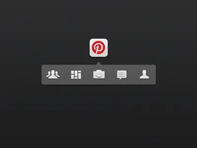 Pinterest Icon Refresh browse camera featured footer icon icons monochromatic news pinterest profile refresh update