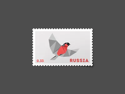 Bullfinch Stamp bird bullfinch russia stamp