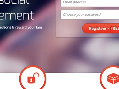 SoPromo blur clean competition engagement marketing red responsive social white