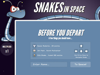 snakes in space alien canvas game html5 milk shakes rodent snake space web web design web development