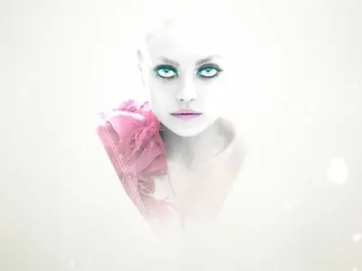 northern accomplice digital digital art effects eyes face girl graphic ice mila kunis photoshop snow
