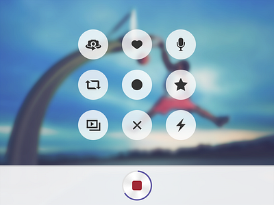 Icons close flash front camera galley icons ios iphone like micro record repost star stop ui