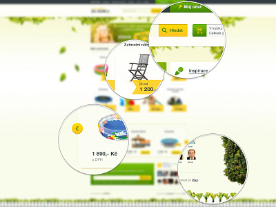 Garden homepage design details ecommerce eshop garden green home homepage lundegaard magnifier magnify organic sale website yellow