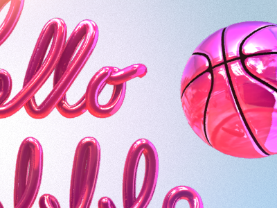 Hello Dribbble! 3d dribbble gloss hello lettering metal sagi thanks