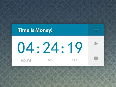 Time is money Widget 8 add design icon interface is minimal money simple time ui widget windows