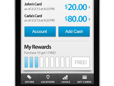 Mobile App Gift Cards cards gift rewards