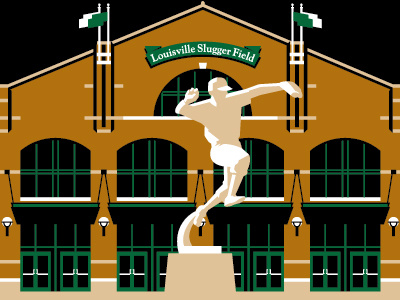 Louisville Slugger Field baseball louisville pee wee reese sports stadium statue studio simon