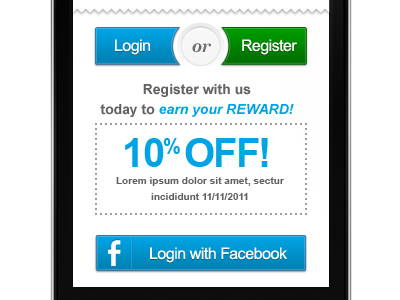 Mobile App Login login register