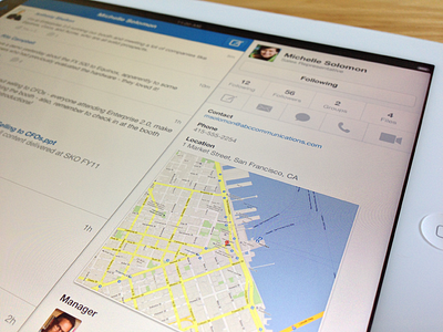 Feed Screen - User Detail app device enterprise feed ios ipad light salesforce tablet ui ux