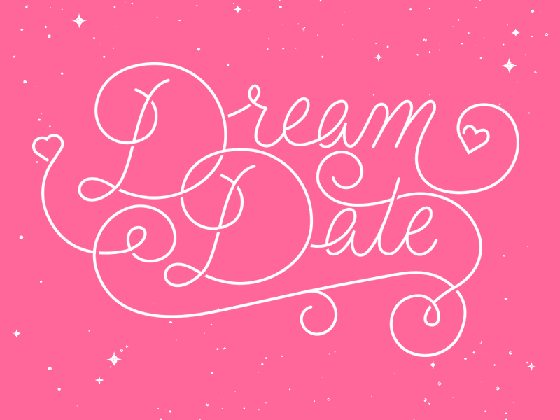 Foursquare Dream Date Assets (GIF) foursquare iconography microsite mrdavenport typography valentines