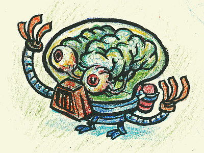 Brain Bot brain doodle gross illustration jason gammon object unknown robot sketch weird