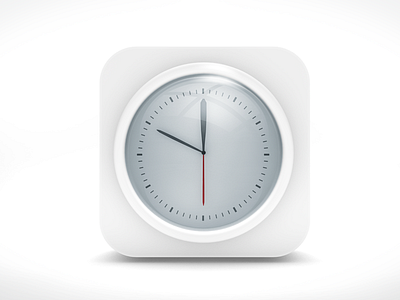 White Clock Icon Ios clock icon ios white