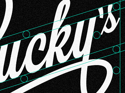 Lucky's Barbershop awesome barbershop black branding design graphic kickass lettering logo lucky mark megusta purpose retro script type typography vintage whiskey and branding whiskeyandbranding white