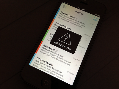 No Network Modal alert awesomeness colorful flat design inbox light minimal modal no network