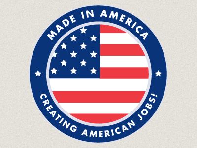 Made In America Logo america american flag ballard ballardstudio gaf logo made in america