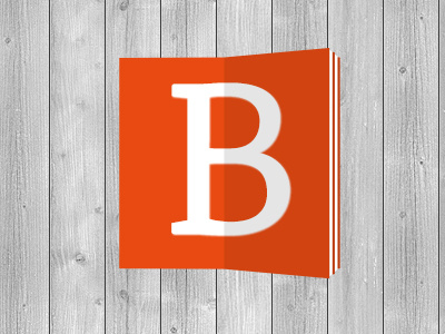 Bvanbrock Dribble b book icon orange red