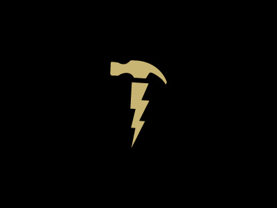 HammerBolt construction hammer lightning logo