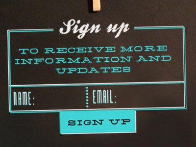 Sign Up bluegrass form music typography ui