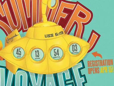 Summercamp Countdown Clock countdown submarine summer camp