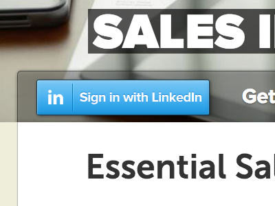 New Home Page button home intelligence intro linkedin museo sans page proxima nova sales salesloft